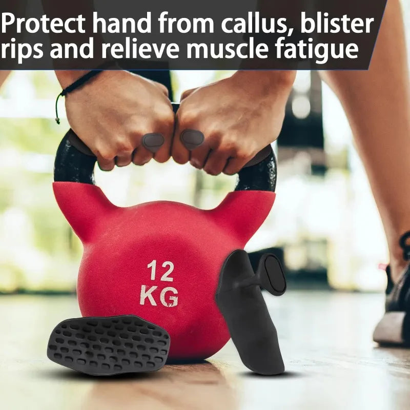 Poignées antidérapantes pour la musculation, les tractions, l'entraînement en salle de sport - Protecteurs ergonomiques en caoutchouc pour la paume de la main, unisexe.