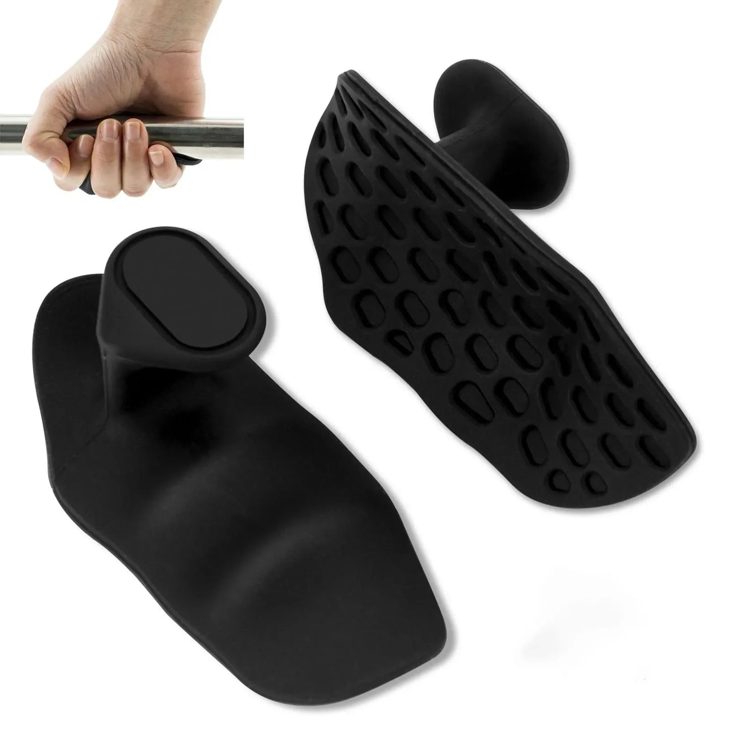 Poignées antidérapantes pour la musculation, les tractions, l'entraînement en salle de sport - Protecteurs ergonomiques en caoutchouc pour la paume de la main, unisexe.