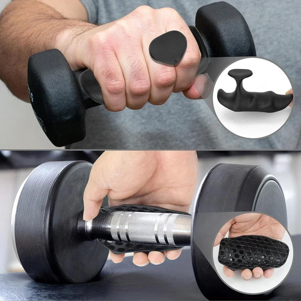 Poignées antidérapantes pour la musculation, les tractions, l'entraînement en salle de sport - Protecteurs ergonomiques en caoutchouc pour la paume de la main, unisexe.