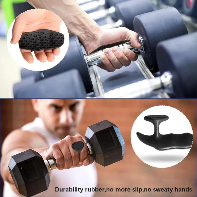 Poignées antidérapantes pour la musculation, les tractions, l'entraînement en salle de sport - Protecteurs ergonomiques en caoutchouc pour la paume de la main, unisexe.