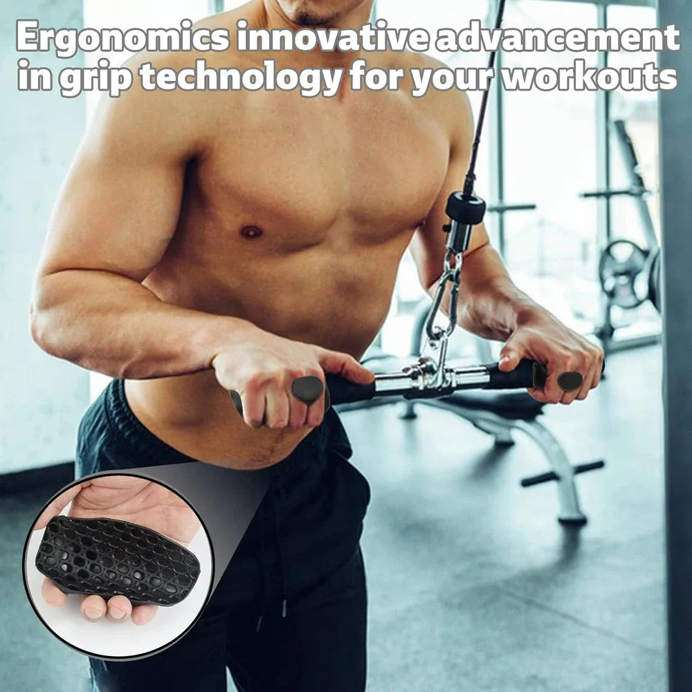 Poignées antidérapantes pour la musculation, les tractions, l'entraînement en salle de sport - Protecteurs ergonomiques en caoutchouc pour la paume de la main, unisexe.