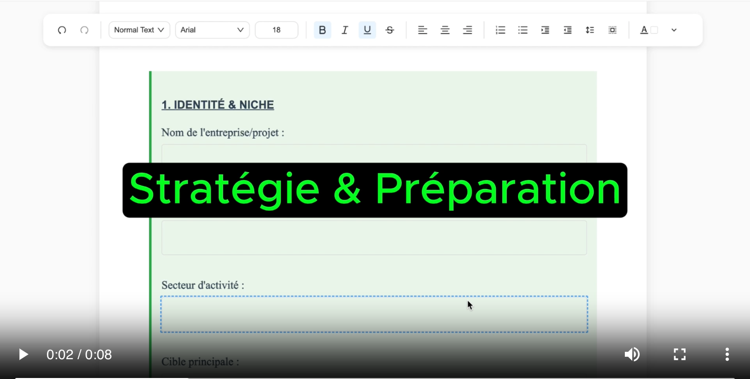 Extrait e la formation